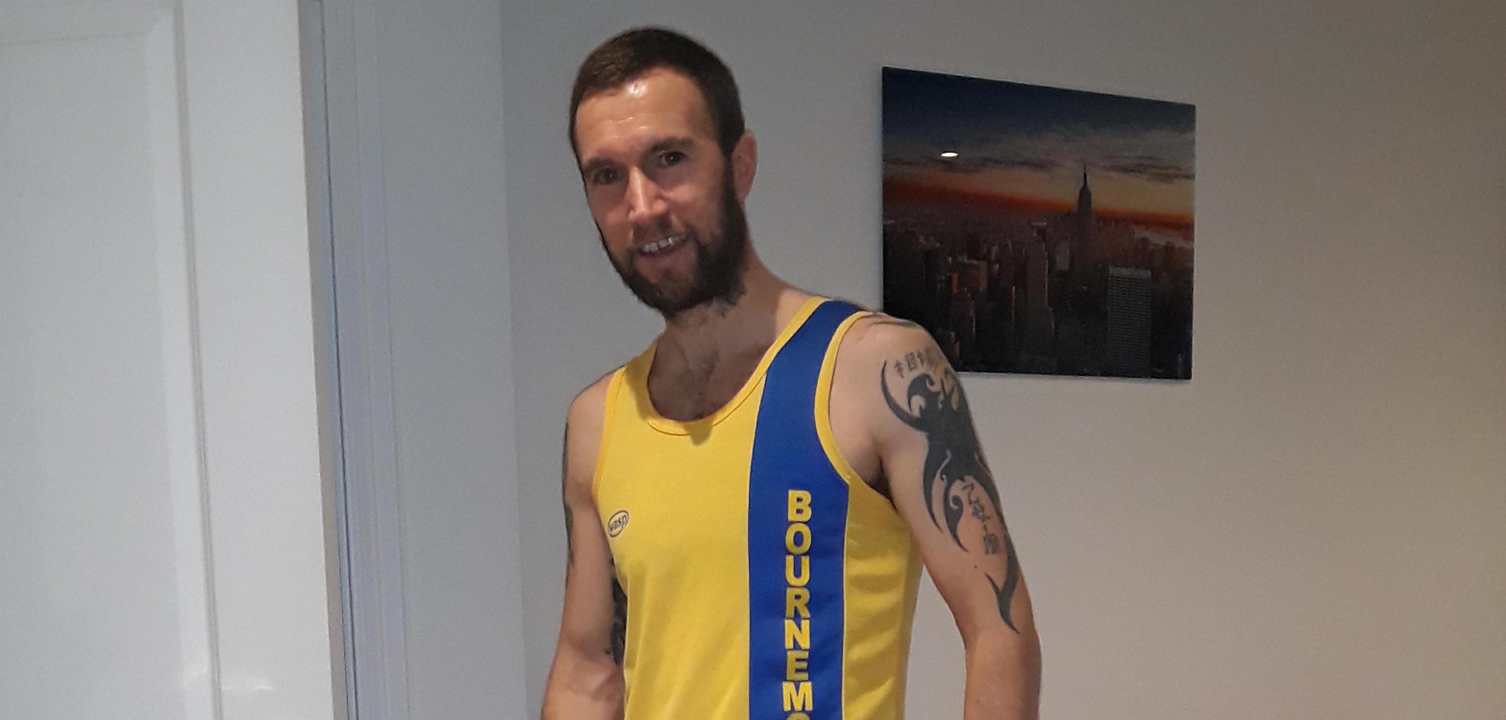 Trevor Elkins ramps it up at the Romsey 5 Mile Run