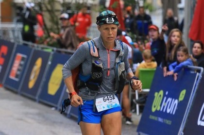 Linn Erixon Sahlström competing in the TDS race at the Ultra-Trail du Mont-Blanc