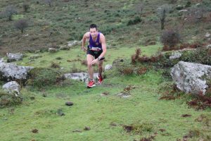 Stu Nicholas makes his way up the hill in Eden Marathon