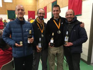 Stu Nicholas with his St Austell club-mates who won the team prize