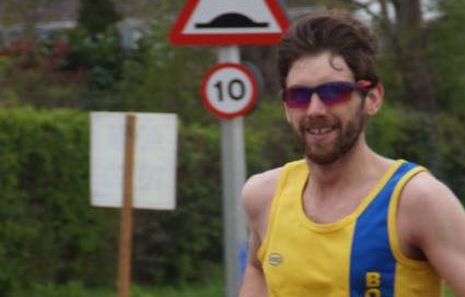 Toby Chapman in the Taunton Marathon