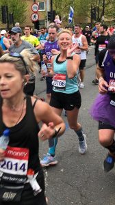 Estelle Slatford during the London Marathon