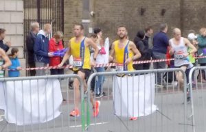 Steve Way and Ant Clark in the London Marathon