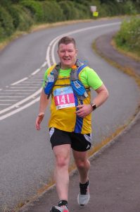 Julian Oxborough going well in the Heron Half Marathon