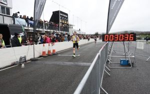 Dave Long finishing the Chichester 10k