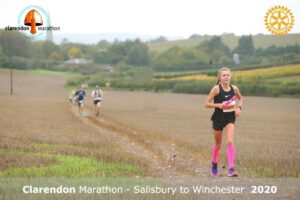 Erin Wells heads through the field in the Clarendon Marathon Relay
