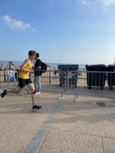 Hugo Richardson going strong in the Run Bournemouth Supersonic 5k