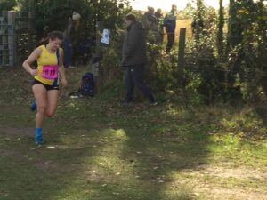 Raluca Basarman in the Wessex Cross Country League match at Ferndown Leisure Centre