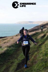 Raluca enjoying her run in the Endurance Life Dorset 10k