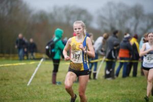 Emily Coltman in the South West Cross Country Championships