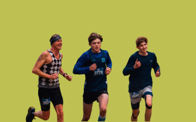 Simon, Oscar and Hugo log runs in Maverick New Forest Middle Route