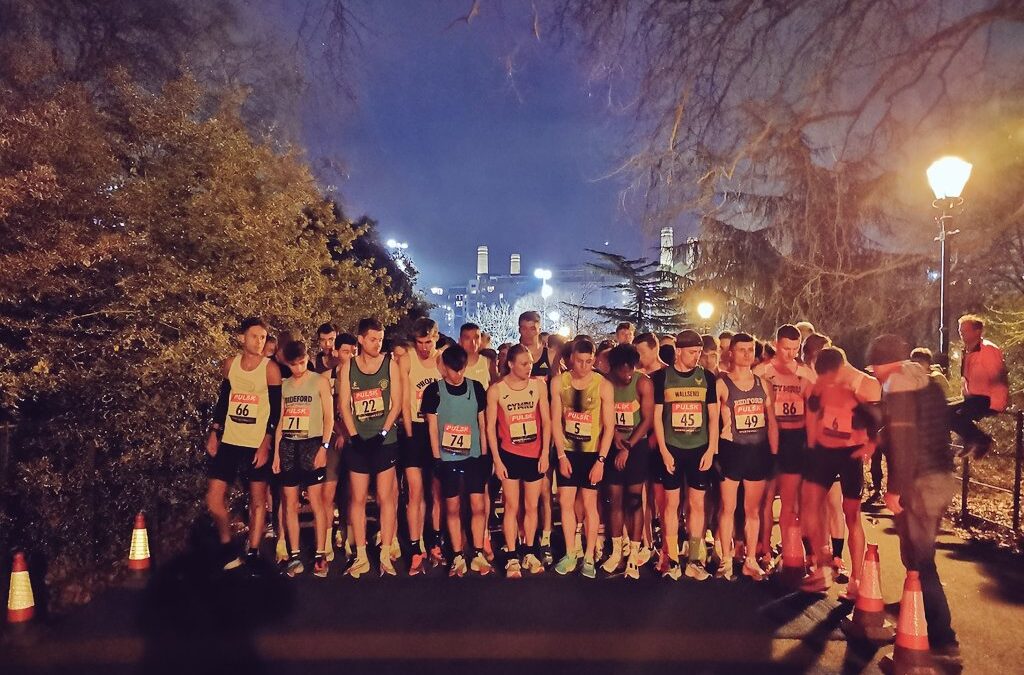 Start of the Friday Night Under the Lights 5K in Battersea Park