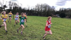 Alba O'Brien in the UK Inter Counties Cross Country Challenge