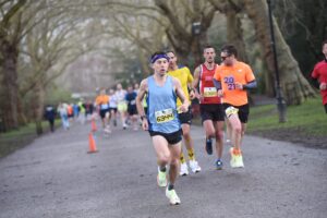 Tag in action at the Battersea Park Half Marathon