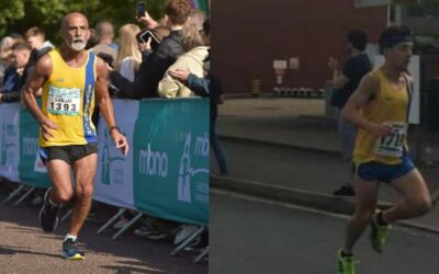 Sanjai and Tag up for it at Wokingham Half Marathon