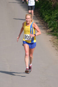 Heather Khoshnevis in action at the Marnhull 12k
