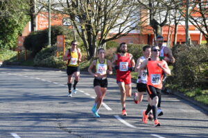 Trev Elkins giving his all in the Eastleigh 10k
