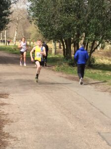 Dan Trickett on the second leg of the National Road Relays