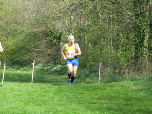 Dave Parsons in the 4 x 1 Mile Relay at the Guernsey Easter Running Festival