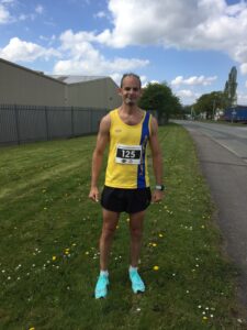 Rich Brawn after Wrexham Elite Marathon