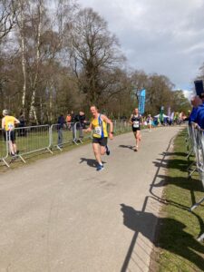 Stu Glenister heads down the finishing straight