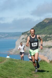 Jacek powers up the hill