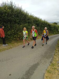 Ken Parradine heads up the hill in the Charmouth Challenge