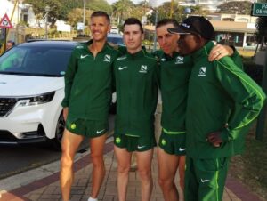 Ant Clark with some Nedbank teammates