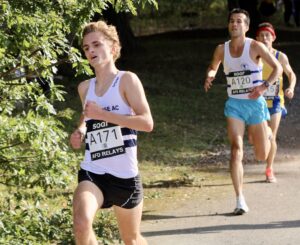 Tag gives chase in leg 1 of the Aldershot Road Relays