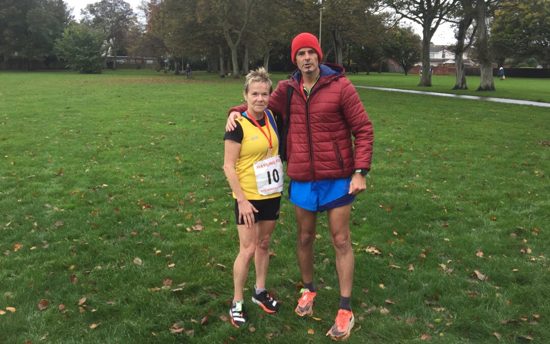 Rich and Helen go hell for leather at Hayling 10