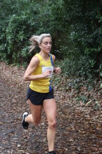 Harriet Slade pushing on in the Junction Broadstone Quarter Marathon