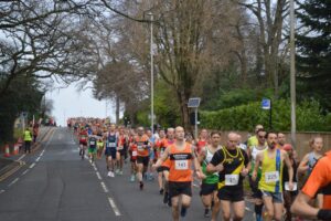 Luke Jackson starting the Junction Broadstone Quarter Marathon