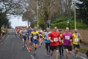 Wayne Walford Jelks starting the Junction Broadstone Quarter Marathon