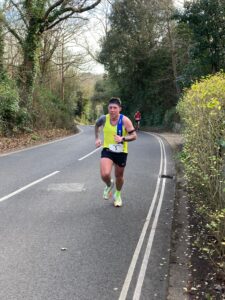 Michael Akers working his way up the hill in the Ryde 10