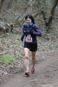 Lea Lohk in action at the Up on the Downs Half Marathon