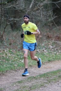 Trev Elkins progressing round in the Up on the Downs 10k