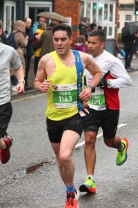 Chris O'Brien in the Fleet Half Marathon