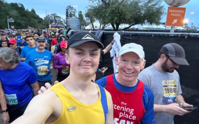 Theo and Sean weave their way through Los Angeles Marathon