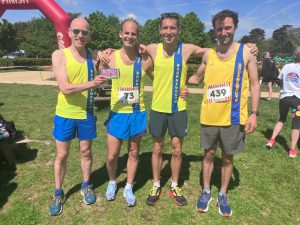 Four of the Bournemouth AC team for the Netley 10k