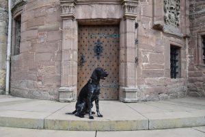 Chester posing at Glamis Castle