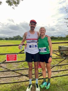 Harry Waring and Caitlin Peets at the South-West Inter Counties Team 10k Championships