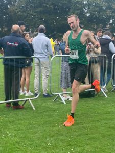 Lewis Clarke completing the South West Inter Counties team half marathon