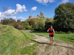 Tom Ralph heads toward Corfe Castle