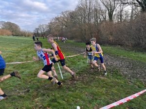 Connor Grocott in the Hampshire Cross Country Championships
