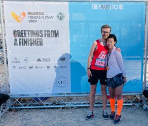 Lucy Feng after the Valencia Marathon