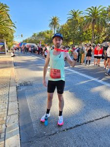 Matt Brown after completing the Málaga Marathon