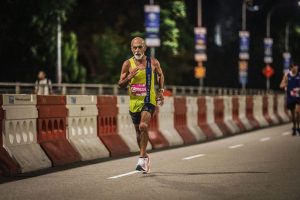Sanjai Sharma in action at the Singapore Half Marathon