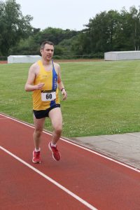 David Crowther finishing the May 5