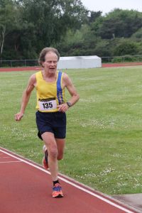 Jud Kirk approaches the finish