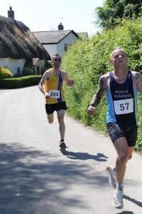 Ricky Brennan gives chase in the Tarrant Valley 10k